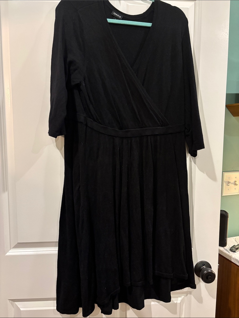 Torrid Size 1 Black Wrap-Style Women's Dress